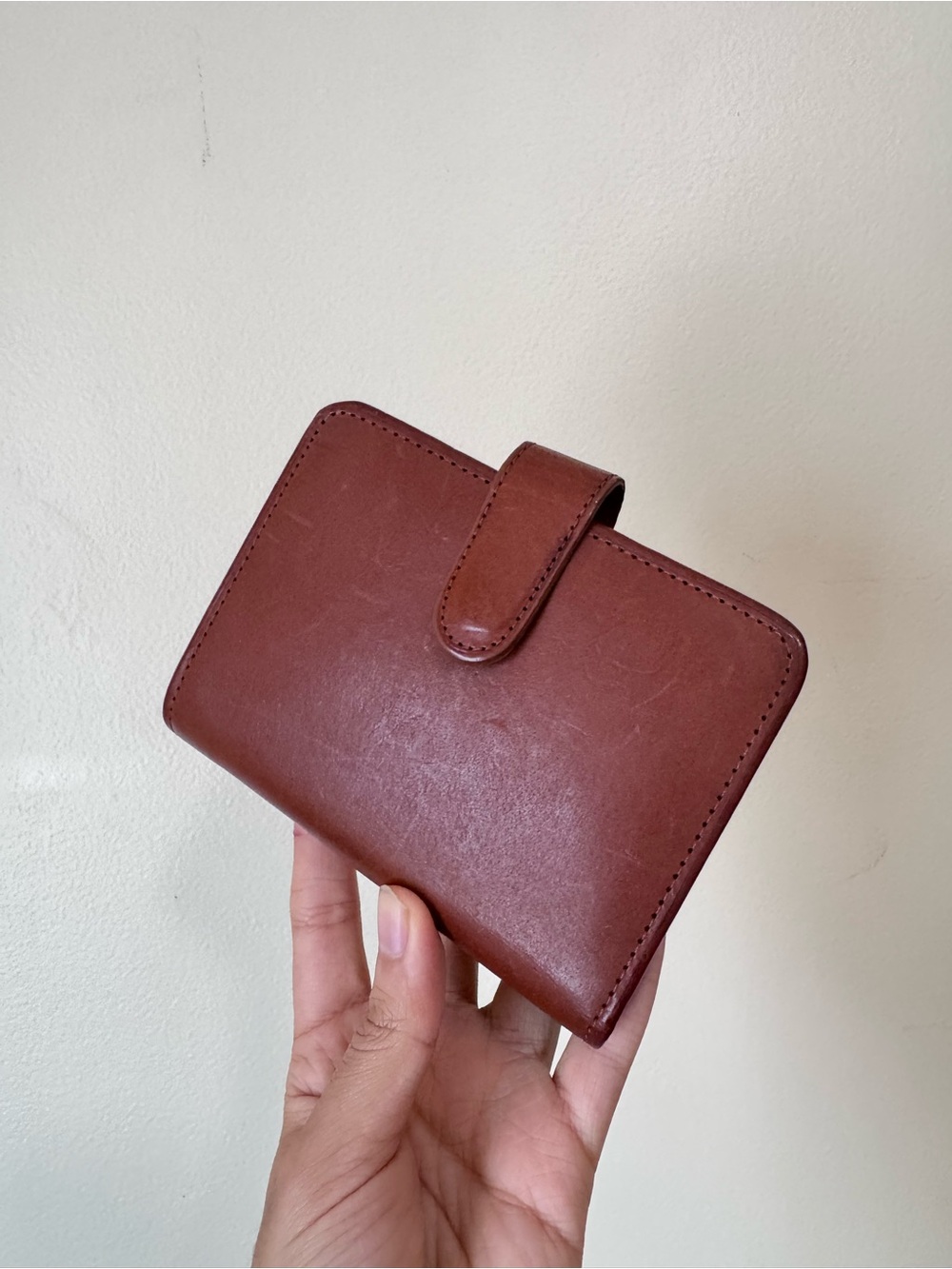 Vintage Coach Compact Clutch (4882) in British Tan Leather